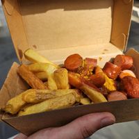 Vegan currywurst fries at Frittenwerk - Frankfurt Hbf in Frankfurt