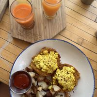 Crab cakes   at The Butcher's Daughter - Nolita in New York City