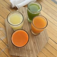 Juice flight   at The Butcher's Daughter - Nolita in New York City