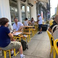 Outdoor seating at The Butcher's Daughter - Nolita in New York City