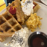 Poppyseed waffles  at The Butcher's Daughter - Nolita in New York City