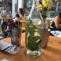 Water with mint for free at The Butcher's Daughter - Nolita in New York City