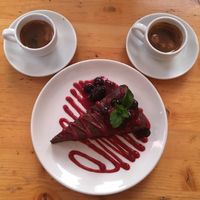 Espressi et chocolate ganache at The Butcher's Daughter - Nolita in New York City