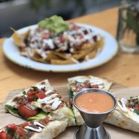 Close-up of the presentation on the Quesadillas at The Butcher's Daughter - Nolita in New York City