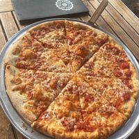 Vegan cheese pizza  at Steel City Pizza in Mount Pleasant