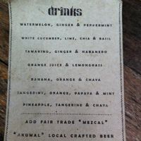 Great juices at Restaurare! at Restaurare in Tulum