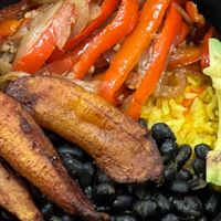Veggie Rice Bowl with no cheese at Full Arepa in Louisville