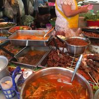 tons of vegan protein options at Vegan Thai Food Stalls in Bangkok