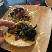 Two vegan street tacos—enseleda and veggie  at T/aco in Boulder
