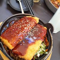 Katzu dopbab con tofu at Bab Providencia in Santiago