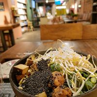 Ramen bowl, with additional tofu and vegan balls at my indigo - Auerspergstrasse in Salzburg