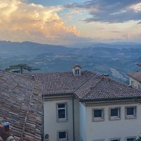 The view  at Il Beccafico in San Marino City