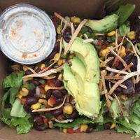 Southwest salad with ranch dressing at Sunflower Cafe in Nashville