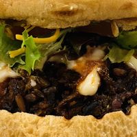  Southern BBQ Style burger with cheese at Sunflower Cafe in Nashville