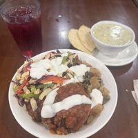 BBQ bowl and cream of broccoli soup   at Sunflower Cafe in Nashville