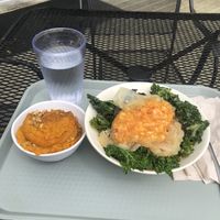 Portobello bowl + sweet potato casserole at Sunflower Cafe in Nashville