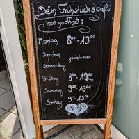 Sign outside of Rockin Delicious Cafe und Concept Store at Rockin Delicious Cafe und Concept Store in Kronach