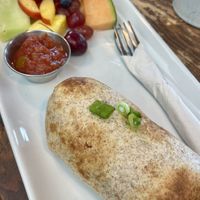 Breakfast burrito veganized   at Muddy Waters Cafe in Harrison Hot Springs