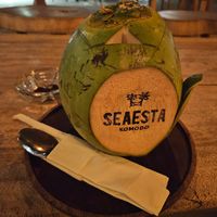 Lovely coconut, they come with a lemon at Seaesta Komodo Hostel & Hotel in 