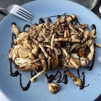 Mushrooms mix-up v/o with cashew cheese  at Café Bits and Bites in Ferntree Gully
