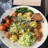 Veggie the lot v/o with scrambled tofu  at Café Bits and Bites in Ferntree Gully