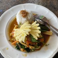 Nasi campur   at Water Castle Cafe in Yogyakarta