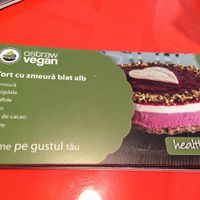 description of dessert including honey at Ostraw Vegan in Bucharest