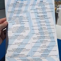Menu at The Beach Club in Portsmouth