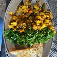 Kale scramble, 3/5. The tofu itself was pretty bland but hash was good!  at Green Sage Cafe - South in Asheville