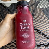 Beet juice at Green Sage Cafe - South in Asheville