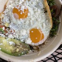 Pura vida bowl with added goat cheese and avocado  at Green Sage Cafe - South in Asheville