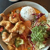 curry + prawns  at Soy Club in Stuttgart