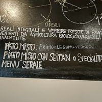 Sample of the menu at Cuore Verde in Milan
