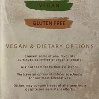 Front of menu   at Queen's Tandoor in Jakarta