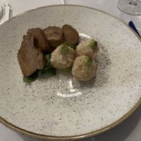 4th course: seitan tataki (crispy rice balls, ponzu sauce)  at Dunatovi Dvori Heritage Hotel in Preko