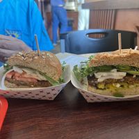 Black bean burger-- veggie burger   at Bob's Atomic Burgers in Golden