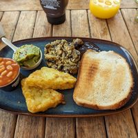 Full vegan breakfast at AJ's in St Austell