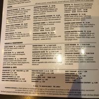 Menu with vegan section  at Daata Glasthule in Dublin