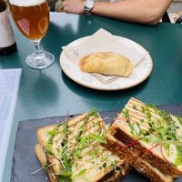 Tofu empanada and mushroom toast  at Mela Canela - Sintra Centre in Sintra