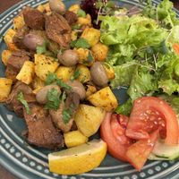 This was the special or the day. Salty but I loved the seitan chunks.   at Mela Canela - Sintra Centre in Sintra