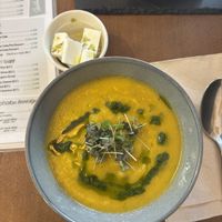 Soup of the day, with feta on the side  at Mela Canela - Sintra Centre in Sintra
