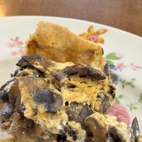 Mushroom pie, not the most beautiful of foods but oh so tastyy  at Mela Canela - Sintra Centre in Sintra