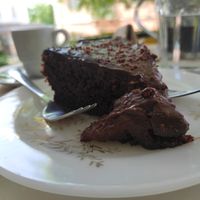 Delicious chocolate cake at Mela Canela - Sintra Centre in Sintra