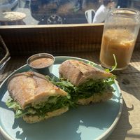 Chickpea tuna sandwich  at Maggie's Farm Espresso in Jersey City