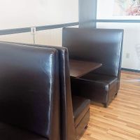 Everyone loves a booth! at Bed Head Vegan Brunch House in Bethlehem