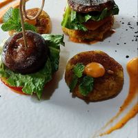 Mushroom burger at The Rice Signature Restaurant - Sapa Clay House in Lao Cai