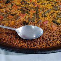 Vegetarian/vegan paella at La Pepica in Valencia