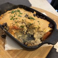 Vegan moussaka   at The Crazy Family in Burgas