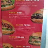 Menue at BanMi in Vienna