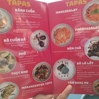 Menue at BanMi in Vienna